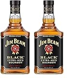 Jim Beam Black Extra-Aged Bourbon | Kentucky Straight Bourbon Whiskey | einzigartiges und ausbalanciertes Aroma | 43% Vol. | 700ml (Packung mit 2)