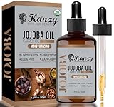 Kanzy Jojobaöl Bio Kaltgepresst 100% Rein Gold 50ml für Haut Haare Nägel Gesichtsöl Körperöl Vegan Hexanfreies Bio Jojoba öl Anti-Aging Anti-Falten Natürlich Intensivpflege Feuchtigkeitspflege