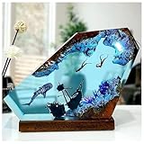 Heerben Whale Shark Diver LED-Ozean-Nachtlicht, Epoxidharz, Ozean-Wrack-Lampe, Büro, Schreibtisch, Schlafzimmer, Urlaub, dekoratives Nachtlicht, 20,3 x 12,7 cm