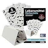 Novokill Lebensmittelmotten Falle 5er – Giftfreie Pheromonfalle gegen Lebensmittelmotten – Klebefalle Küche – Langzeitwirkung 3 Monate – Zur Befallsermittlung – Sicher für Haustiere