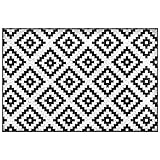 LICHENGTAI Outdoor Recyceltem Kunststoff Bodenmatte, Outdoor Teppich Flachgewebe Wendeteppich, Modern Designer Muster Teppich für Wohnzimmer Schlafzimmer Esszimme, Reversible Mats 40 x 60 cm