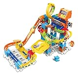 VTech Marble Rush - Racing Set M200 E – Interaktives Kugelbahn-Set mit Licht und Sound, spannenden Bahnelementen, Aufbaumöglichkeiten und Wegführungen – Für Kinder von 4-12 Jahren