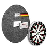Karella Schallschutz Ultimo Ø 69 cm für Steeldartboards, 2-teilig mit integriertem Surround/Auffangring. Schalldämpfung/Silencer, 80% Geräuschreduzierung im Nebenraum, patentiert, Made in Germany