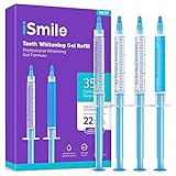 iSmile Zahnaufhellungsgel Nachfüllpackung - 3 Bleichgel, 1 Remineralisierungsgel, Keine Empfindlichkeit, Premium-Qualität, Für LED-Licht Und Schienen
