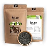 100 g Sesam Schwarz - Schwarzer Sesam ungeschält Sesamkörner von Taste Market