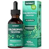 Chlorophyll Tropfen 100ml aus reinem Alfalfa | Vegane Chlorophyll Liquid | Hochdosiert & ohne Konservierungsstoffe | von Horbaach
