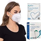SUNKIND 50stk FFP2 Maske, CE2797 zertifizierte Mundschutzmaske, 5-lagige faltbare Staubschutzmasken, hygienisch einzelverpackt/Weiß