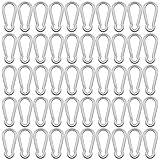 20 Stück&50 Stück Karabiner, 40 x 4 mm Karabinerhaken Klein Aluminiumkarabiner Schlüsselanhänger Karabiner Carabiner Anschluss Nikolausstiefel zum befüllen für Rucksack Gürtel Zelt Camping Reisen