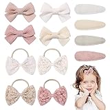 W Rxkiocs 12 Stück Baby Haarspangen Haarspangen Mädchen Haarschmuck Mädchen Haarschleifen Haarschmuck für den Alltag Partys Shows Fotografie und Festivals