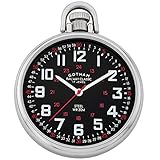 Gotham Herren Taschenuhr Edelstahl Mechanische Hand Wind Bahn-Stil #GWC14106SB