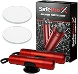 SafePro X Notfallhammer Auto mit Gurtschneider - Lebensrettender Kompakt Federkörner Glasbrecher - Sicherheit Rescue Tool & Scheiben Zertrümmerer für Schnelle Flucht bei Straße Unfällen (2er-Pack)