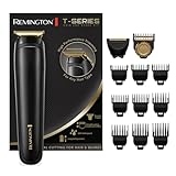 Remington Haarschneidemaschine Profi [Turbo Motor Funktion, Lithium Akku, 4h Laufzeit, Netz- & Akkubetrieb] T-Series 2in1: Barttrimmer & Haarschneider (9 Aufsteckkämme 1,5-25mm & Rasierer+Bart) MB7050
