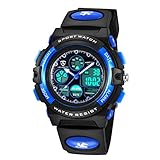 Digital Uhren für Kinder Jungen-Wasserdicht Sports Outdoor Silikon Armbanduhr-Wecker/Stoppuhr/Datum