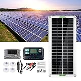 BTSAE Polykristalline Solarmodule Solarpanel 220W 12V/24V Wechselrichter Solarmodul mit Laderegler, Solarmodul Solarzelle für Wohnmobil Camping Gartenhaus Caravan