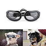 PETLESO Hunde Sonnenbrille für Kleine Hund Hundebrille Wasserdichter Anti-UV Schutzbrille für Kleine Hunde - Transparent