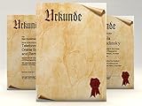 Urkundenpapier'Zertifikate' mit Pergamentmotiv, 10 Blatt A4, 190g/qm, hochwertiges Briefpapier für Laser/Ink/Copy/Hand