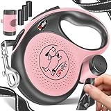 LOVPET® Hunde Rollleine 5m | Hundeleine für kleine & große Hunde 50kg | Ausziehbare Leine ergonomischer & Rutschfester Griff | Joggingleine 360° Leinenverlängerung | Laufleine Reflektierenden Maschen