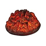 Kamine, Elektrokamin, 15,5-Zoll-Elektro-Holzscheit-Set, runder Kamineinsatz, realistische Holzscheite aus Kunstharz, LED-Glutbett, Moderne Wohnkultur, intelligente 3D-Flammendekoration