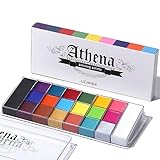 UCANBE Athena Face Paint 20 Farben - Halloween Körperfarben Wasserfest - Gesichtsfarbe für Kinderschminken, Theaterschminke, Babybauch Bemalen, Schminke Karneval, Party-Makeup