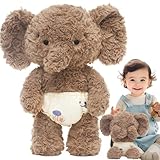 Rrlihjgu Elefanten-Plüschtier, Plüschtier aus Elefant, aus Plüsch, 13,7 Zoll | flauschig für Jungen für Jungen, Raumdekoration, Charaktersammlung