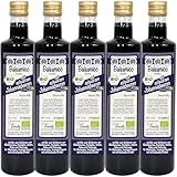 direct&friendly Bio Johannisbeer Essig, Bio Aceto Balsamico mit schwarzen Johannisbeeren 5 Flaschen