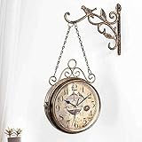 CUNTO Vintage doppelseitig, Garten Retros Outdoor Metall doppelseitig 360 Grad drehbar antik