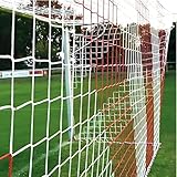 Fußball Jugend Tornetz Fußballtornetz Fußballnetz 5,15 x 2,05 m Tiefe Oben 0,80 / unten 1,50 m PP 4 mm Farbe Rot/Weiß