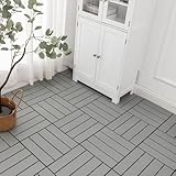 1 Stück Terrassenfliesen aus Kunststoff für Terrassen, ineinandergreifende Terrassen, Terrassen, Gartenwege für Balkon, Veranda, Dach, Pflaster, Mulch, Bodenbelag (Dunkelgrau)