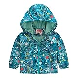 Lässige Jacken für Kleinkinder, Jungen, Mädchen, bedruckt, mit Kapuze, Oberbekleidung, Reißverschluss, langärmelig, winddicht, für Kleinkinder, Jungen, 5 t, grün, 3-4 Years