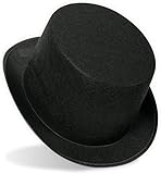 KarnevalsTeufel.de Zylinder Filz, Gr. 58 cm/Gr. 60 cm, sortiert, Filz, Mottoparty, Partyhut, Karneval schwarz Zylinder-Hut Kopfbedeckung originel Zauberer Gentleman (60)