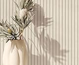 marburg Selbstklebende Tapete Beige Holzoptik Skandi Holzpaneele für Wand und Möbel 6,00 x 0,53m