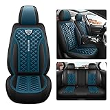 maiqiken Autositzbezug Für Chevrolet Für Chevy Camaro 1999-2025 Komplettset 5 Sitze Allwettereinsatz Auto Ledersitzbezug Blue