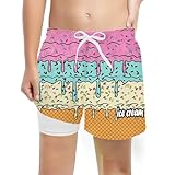 Generisch Jungen Badehose für Kinder Sommer Strand Pool Bund verstellbar Print bequem 5 14 Jahre (10T=150)