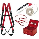 MAS 41018 Sicherheitsset 4-teilig Auffanggurt 10 Auffanggerät SK12-10m Anschlagband 2,2 m Stahlblechkoffer