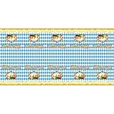 ZWEquipint Oktoberfest-Tischdecke 274 x 137 cm, blau und weiß, bayerische Flagge, kariert, Papier-Tischdecke für Partydekorationen, Einweg-Tischschutz
