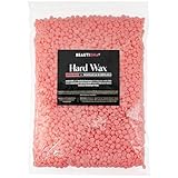 Beautiona Naturally Hartwachs in Drops für die Enthaarung, Enthaarung ohne Wachsstreifen Gesicht Augenbrauen Arme Beine Bikini, für alle Hauttypen (1 000 g, Rosa)