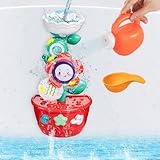 Badewannenspielzeug, Wasserspielzeug Kinder Sonnenblumenform Badespielzeug für Kinder ab 1 2 3 Jahre