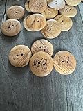 süße Holz Knöpfe 2 Loch Holzknöpfe mit Traktor Motiv aus echtem Oliven Holz 15mm oder 17mm (10 Stück) (15mm)