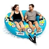 SereneLife Aufblasbares Schlauchboot- 2/3 Personen, Towable Tube für Wassersport, Ziehschlauchboot aus PVC, Für Seen & Flüsse, Einfach Aufzupumpen & Transportieren, Wassersport Tube für Bootfahren
