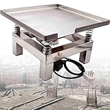 ELIKBH Mini-Beton-Rütteltisch, Vibrationsprüfstand, Zement-Rüttelblock-Rüttelplatte, Mini-Edelstahl-Rüttelplattform, für Vibrationstest(35 * 35cm)