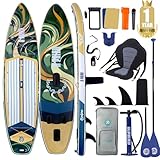 Niphean (Extra Groß) Stand Up Paddle Board, SUP für 2+1 Personen/Familien, SUP Board mit (Anfängergeeignet) Balancierflügel, Wasserdichte Handyhülle, Inflatable Paddle Boards for Adults, Geschenkideen