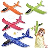 SPINNE LUCAS 4 Stücke Styroporflieger Flugzeug Styropor Kinder, Segelflugzeug Kinder, Flieger Styropor Kinder, Styroporflieger Groß, Flugzeug Styropor Wurfgleiter