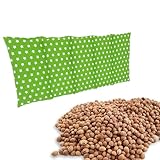 Edel Living Großes Kirschkernkissen - Entspannungskissen - Heizkissen für Mikrowelle (Wärmekissen) - langes Relaxkissen - Kirschkern-Kissen (hellgrün)