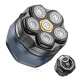 Glatzen Rasierer Herren elektrisch, Kibiy 6D LED Kopfrasierer für Glatze, mit magnetischem Scherkopf