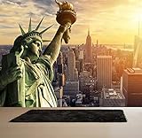 Vlies Tapete XXL Poster Fototapete USA Freiheitsstatur Farbe color, Größe 100 x 80 cm