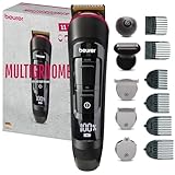 Beurer MN9X Multigroomer, zum Trimmen & Rasieren am ganzen Körper, 11 hochwertige Edelstahl-Aufsätze (Barttrimmer, Haarschneider, Bodygroomer, Ohr- und Nasenhaarschneider), wasserdicht, Akku betrieben