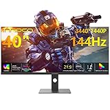 INNOCN Gaming Monitor 40 Zoll, Ultrawide UWQHD 3440 x 1440P IPS, 144Hz Bildschirm, FreeSync Premium, HDR, 100% sRGB Farben, Kalibrieren △E