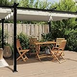 Gartenpavillon mit Ausziehbarem Dach Creme 3x6 m Aluminium, Xichuzi Faltpavillon, Pergola, Partyzelt, Standmarkise, Sonnenzelt, Garten Pavillion, Grillpavillon - 3217061
