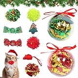 Weihnachts Katzenspielzeug Set,8Stück Interaktives Kätzchenspielzeug Weihnachten Geschenk füllung für Katzen Weihnachten Katzen Spielzeug mit Spielzeugmäuse Bällen Haustierspielzeug Kleine Kätzchen
