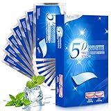 Professionelle Whitening Strips, Zahnaufhellung Strips 14 Stück, Kein Peroxid Sanft zu den Zähnen,Professionelle Zahnweiss Bleaching Stripes, Minze Geschmack, Schnelles Entfernen Aller Flecken
